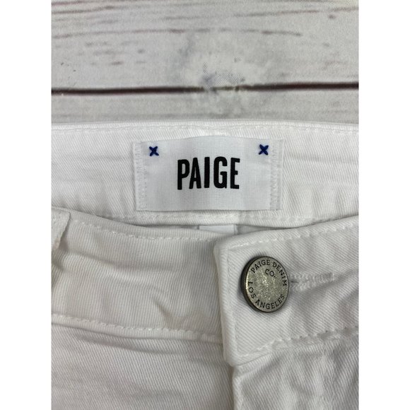 PAIGE Skinny Verdugo Ankle Jeans White 27 - Picture 3 of 10